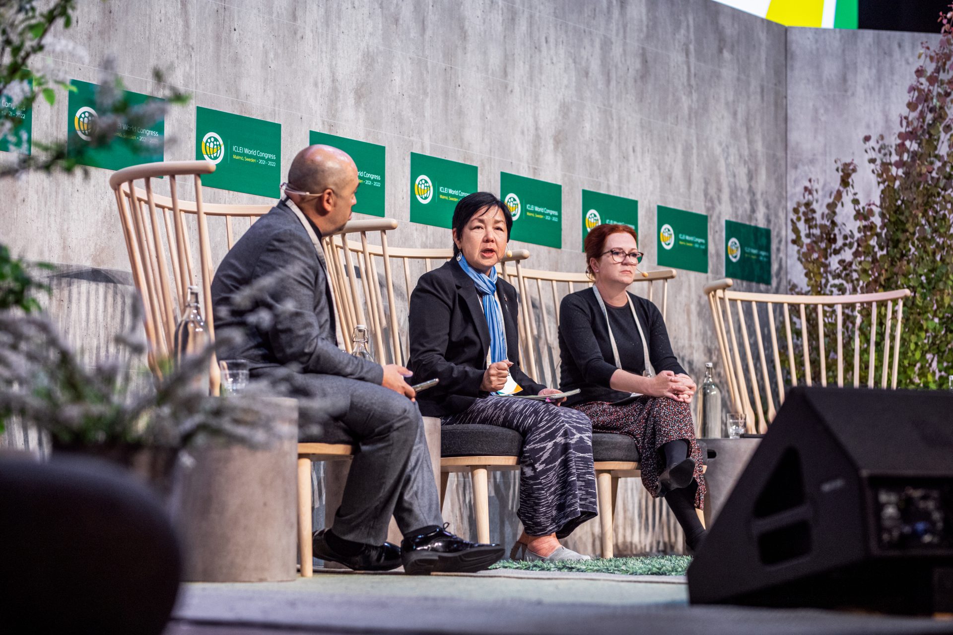 Panelists on stage at the ICLEI World Congress.